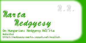 marta medgyesy business card